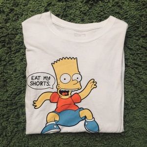 bart simpson “eat my shorts!” funny graphic tee